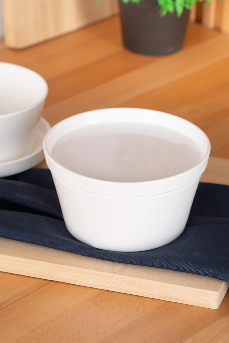 Acar Bianco Perla Round Bowl with Lid 14.5 cm