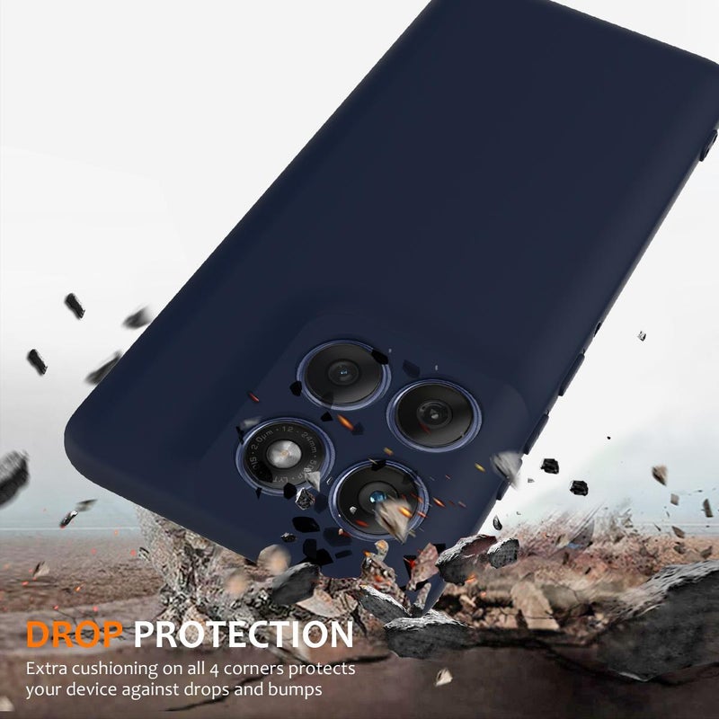 HuHa Case Cover For Motorola Edge 60 Pro Shockproof Silicone Magsafe Phone Case(Navy Blue) - Image 2