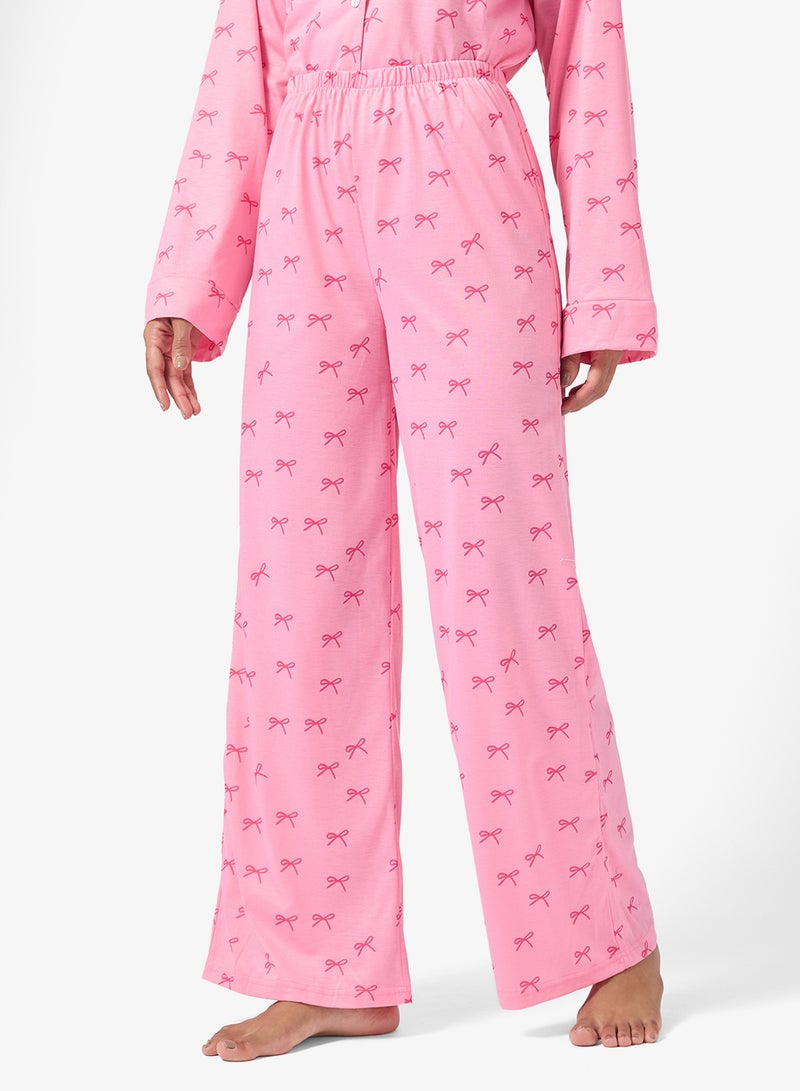 جينجر طقم بيجامة وقميص بفيونكة - Image 4