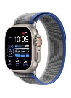 ten.tech Tin Tech with Apple Watch Series Ultra/Ultra 2 Band 49mm 45mm 44mm 42mm, Nylon Sports Trail loop Band for Apple Watch /SE 1/2/3/4/5/6/7/ – Blue & grey  - Image 1