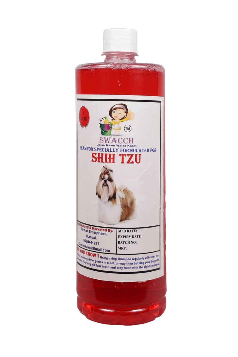 swacch Shampoo | Puppy Safe Shampoo | PH Balanced | Ditch to Itch for Shih Tzu Dog Shampoo 1 Litre (Jasmine) + Spike Ball Chew Toy Combo Pack - Image 2