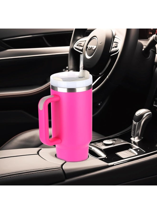 Stanley Quencher H2.0 FlowState Stainless Steel Vacuum Insulated Tumbler with Lid and Straw for Water, Iced Tea or Coffee, Smoothie and More, Passion Pink, 40 oz