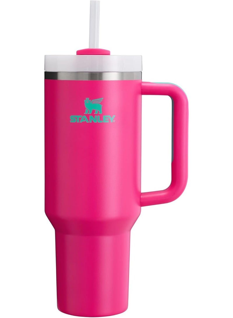 Stanley Quencher H2.0 FlowState Stainless Steel Vacuum Insulated Tumbler with Lid and Straw for Water, Iced Tea or Coffee, Smoothie and More, Passion Pink, 40 oz