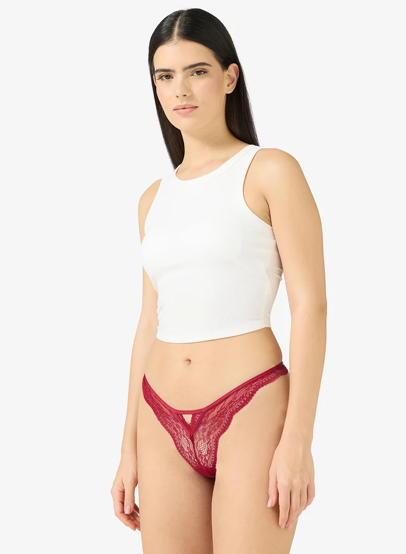 hunkemoller Isabelle Lace Cheekini Briefs