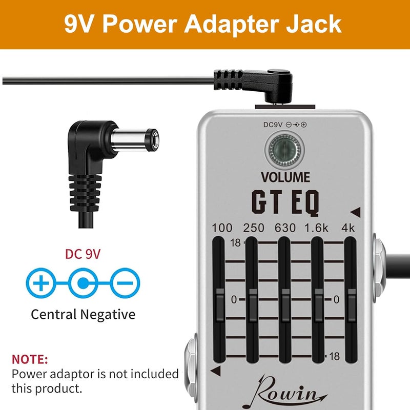 Rowin Guitar Equalize Effect Pedal EQ Add or Take Away Specific Bands Tune Parameters of Sound - Image 4