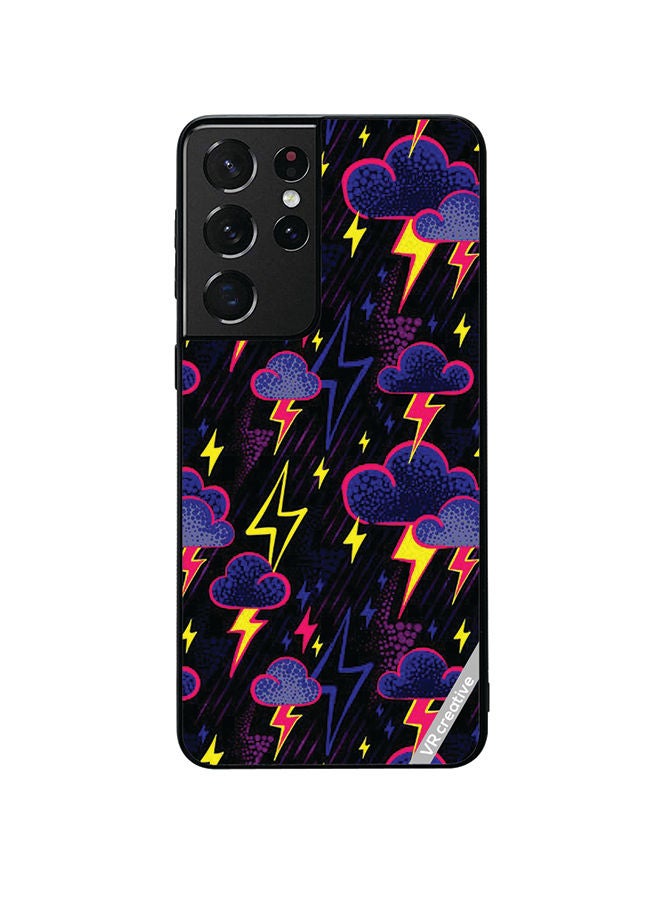 VR CREATIVE Protective Case Cover For Samsung Galaxy S21 Ultra 5G Lightening Design Multicolour - Image 1