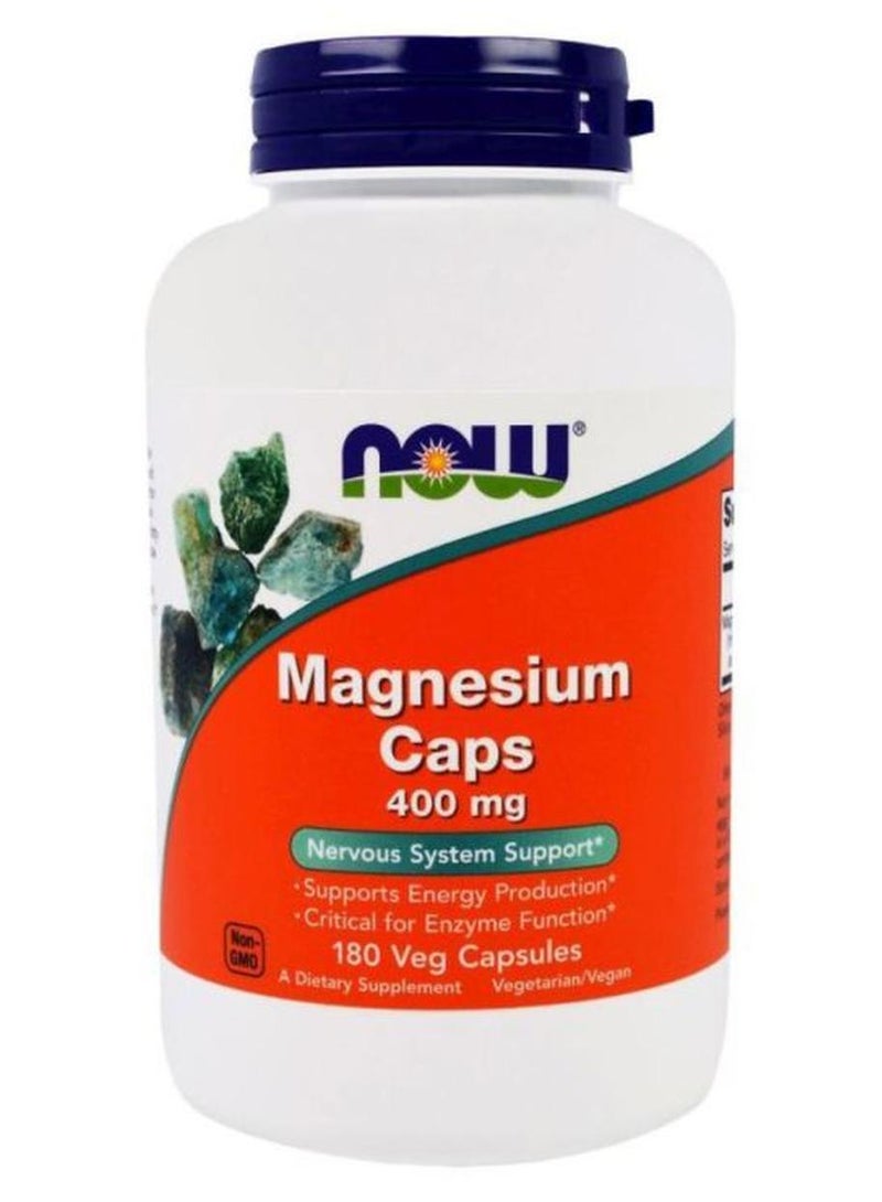 ناو فودز مكمل غذائي بالمغنيسيوم بتركيز 400 ملجم - 180 كبسولة - Image 1
