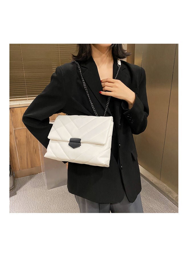 NIBEMINENT Front Flap Closure Crossbody Bag White  - Image 3