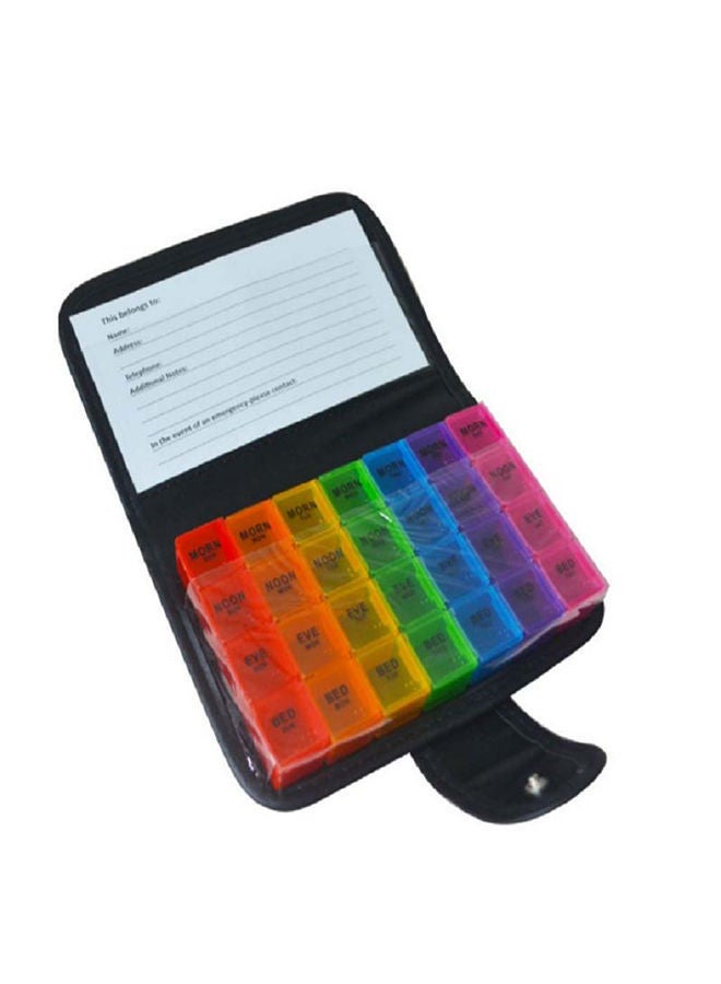 NIBEMINENT Multi Functional Travel Pill Organizer With 28 Compartments - Image 1