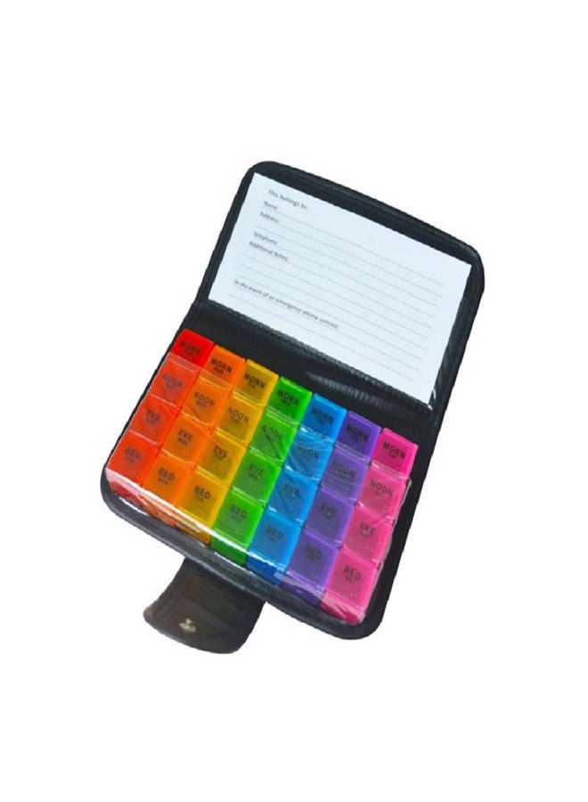 NIBEMINENT Multi Functional Travel Pill Organizer With 28 Compartments - Image 3