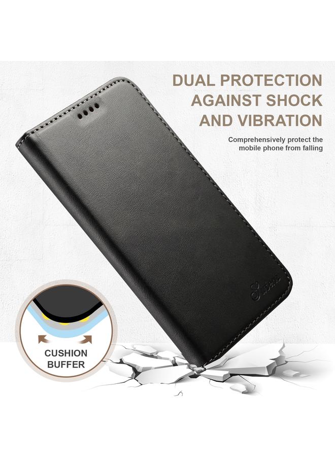 إيروريكس جراب هاتف iPhone 14 Plus من الجلد الملمس العجل مع قلاب أفقي - Image 2