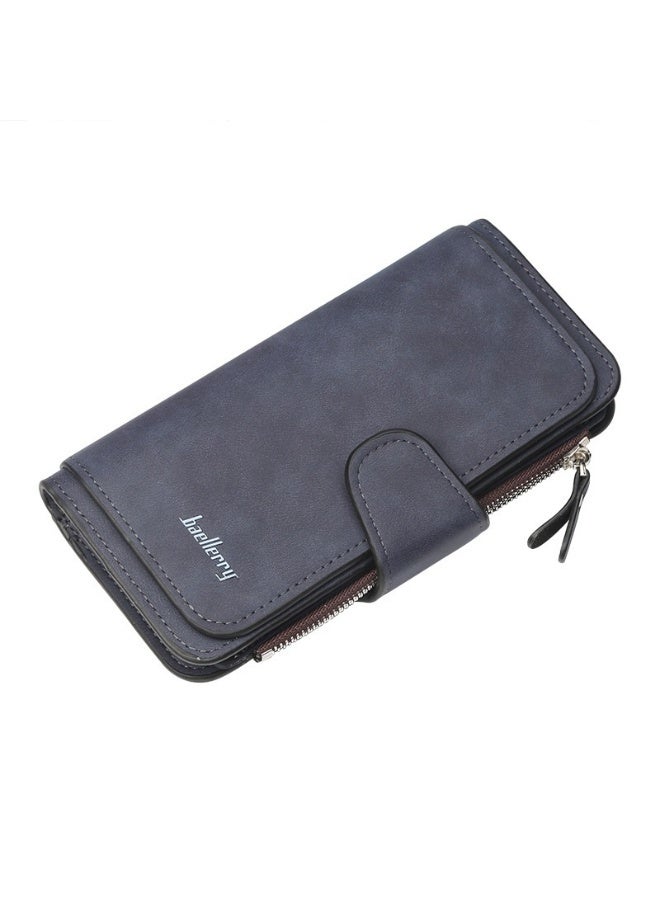 baellerry Women's Purse Long Multi-card Women's Advanced Purse Fashion Triple Fold Vertical Handbag - Image 1