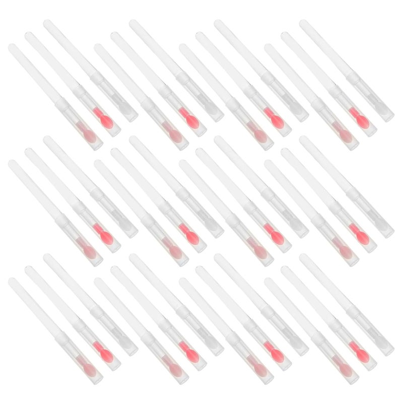 60pcs Silicone Lip Brush Set with Caps Reusable Lipstick and Lip Balm Applicators Portable Makeup Tools for Travel and Festivals - Image 1