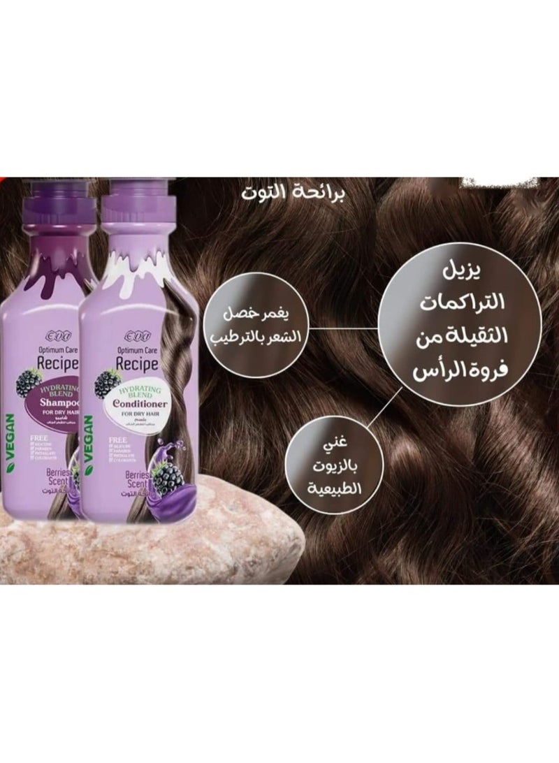 إيفا شامبو مرطب للعناية المثلى - برائحة التوت - مزيج مرطب للشعر الجاف - (350 مل) - Image 4