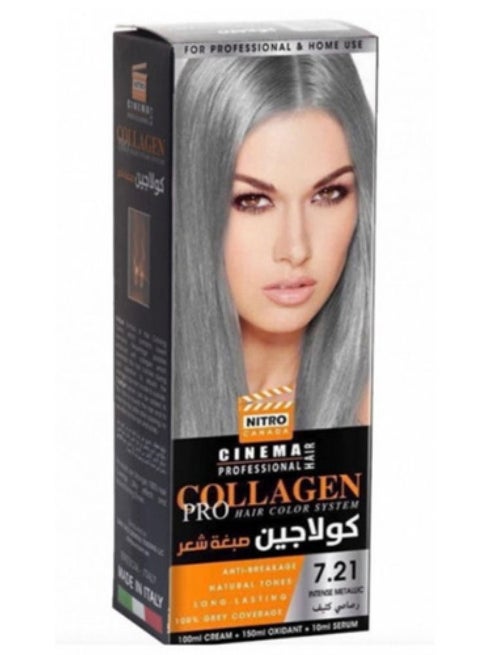 Collagen Hair Dye 7.21 Intense Metallic