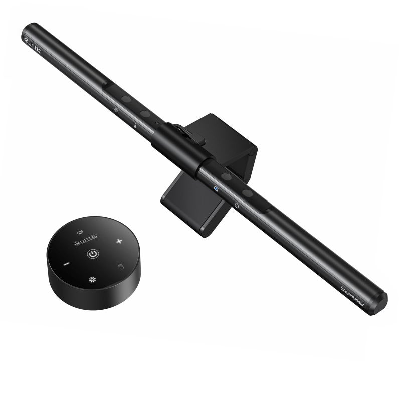 Quntis مصباح شاشة الكمبيوتر Quntis، شريط ضوء شاشة الكمبيوتر للعناية بالعين، مصباح LED للقراءة مع خاصية التعتيم التلقائي، شريط مصباح قابل للتعتيم، تحكم باللمس، مصابيح مكتب منزلية موفرة للمساحة بدون وهج - Image 1