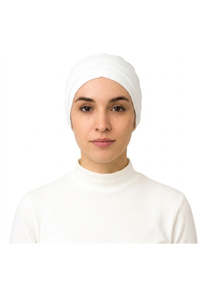 Soft Cotton Under Scarf Caps 3 Pack Black Breathable Stretch Seamless Hijab Underscarf Liner Non Slip Inner Hijab Cap Comfortable Head Cover for Women Daily Modest Wear Daily Use Lightweight Soft Fabric All Day Comfort - Image 5