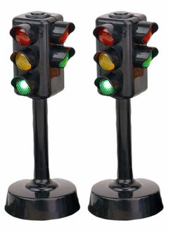 Kids Traffic Light Toy Traffic Signal Light Model Toys Early Education Playset for Kids Toddler (2 Pcs)