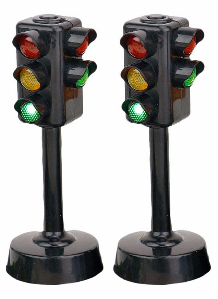 SYOSI - Kids Traffic Light Toy Traffic Signal Light Model Toys Early Education Playset for Kids Toddler (2 Pcs) - Image 1