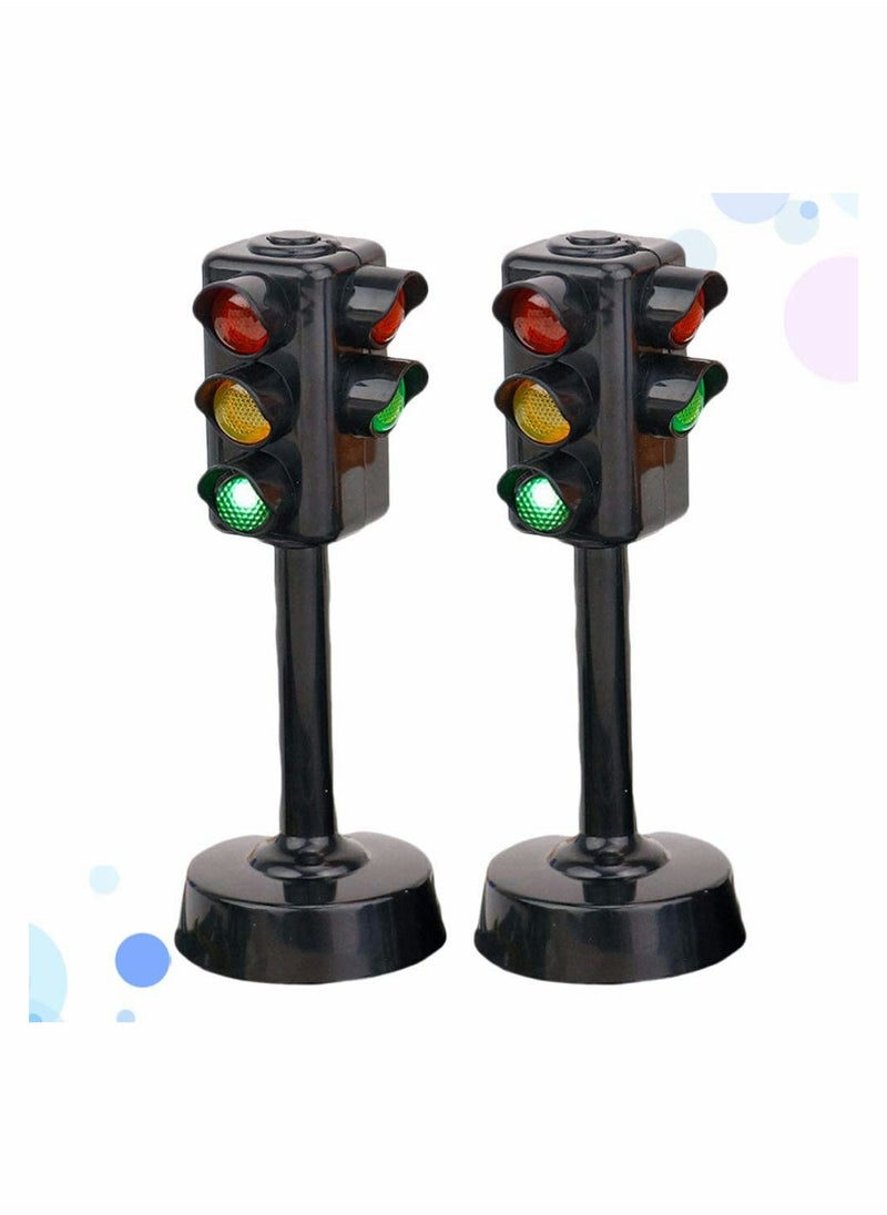 SYOSI - Kids Traffic Light Toy Traffic Signal Light Model Toys Early Education Playset for Kids Toddler (2 Pcs) - Image 1