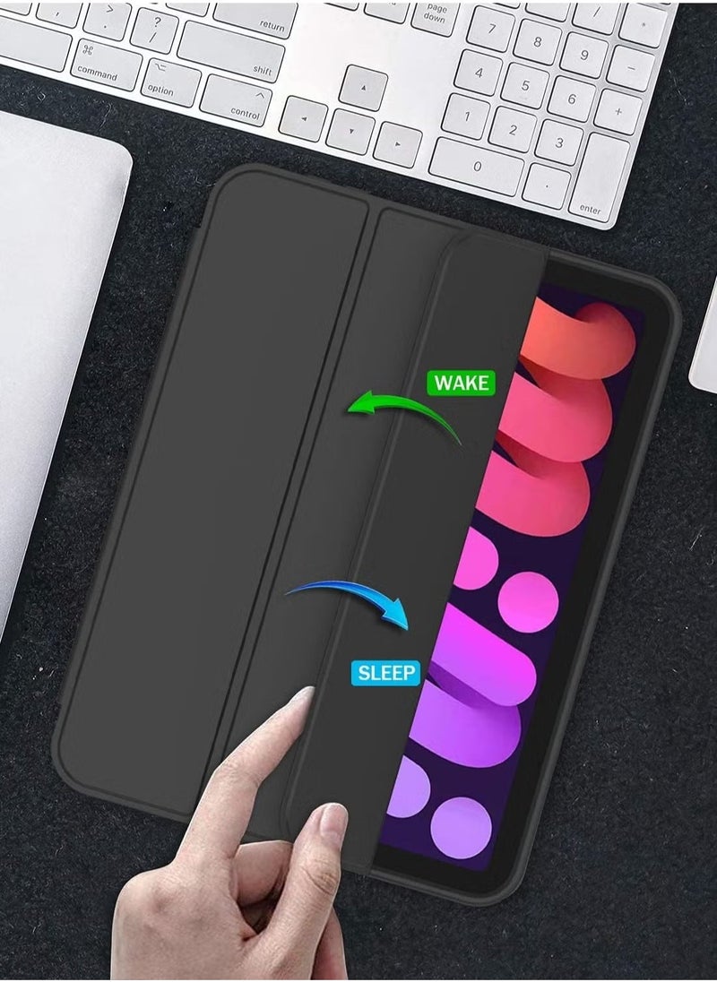 vesus New iPad Mini 6 Case 8.3 Inch 2021 (6th Gen) with Pencil Holder - Trifold Stand Smart Cover with Soft TPU Back, Auto Wake/Sleep Function - Image 3