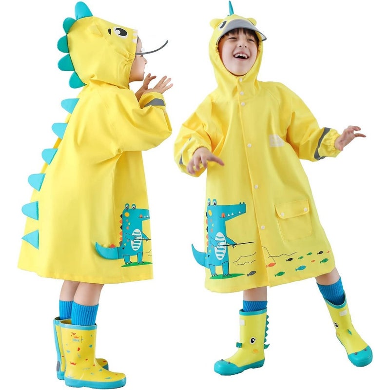 RainCoat, Reusable 's raincoats, 3D Cartoon Rain Jacket with Storage Backpack, Portable Durable Windbreaker for Outdoor Climbing Cycling Hiking Camping - Image 1