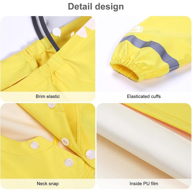 RainCoat, Reusable 's raincoats, 3D Cartoon Rain Jacket with Storage Backpack, Portable Durable Windbreaker for Outdoor Climbing Cycling Hiking Camping - Image 5