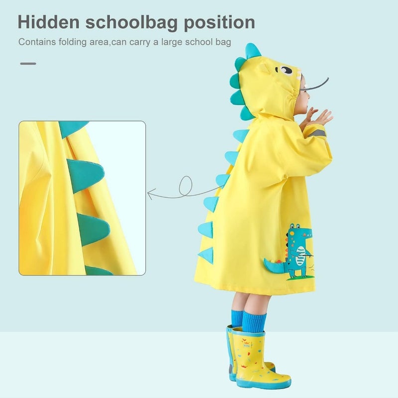 RainCoat, Reusable 's raincoats, 3D Cartoon Rain Jacket with Storage Backpack, Portable Durable Windbreaker for Outdoor Climbing Cycling Hiking Camping - Image 4