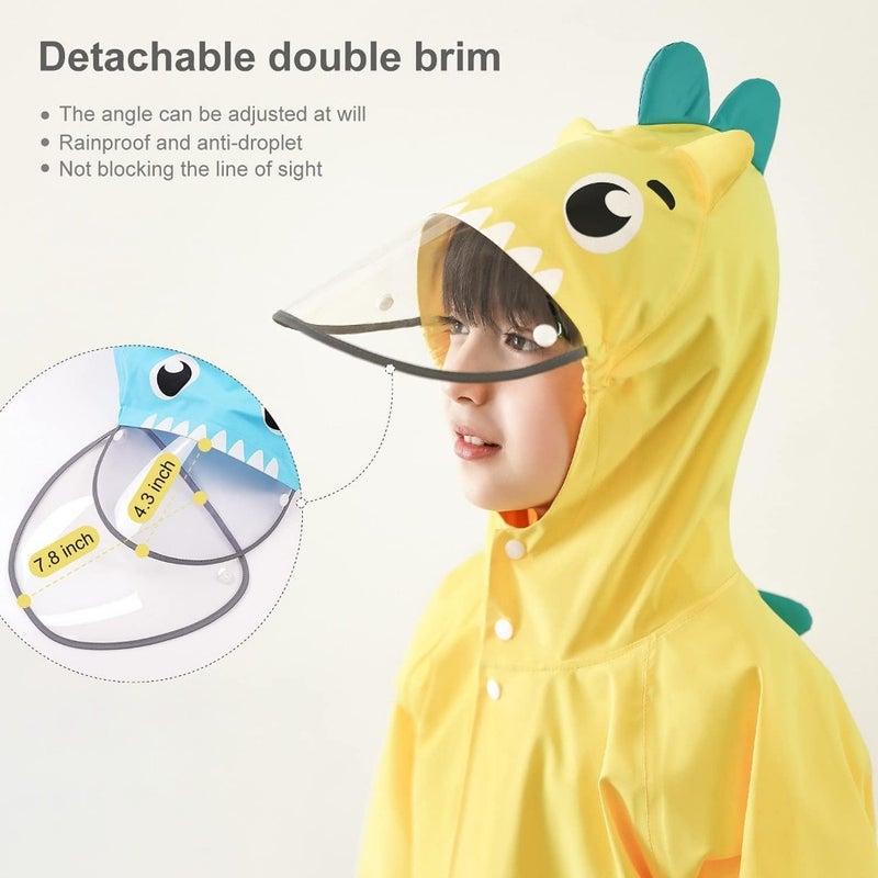 RainCoat, Reusable 's raincoats, 3D Cartoon Rain Jacket with Storage Backpack, Portable Durable Windbreaker for Outdoor Climbing Cycling Hiking Camping - Image 3