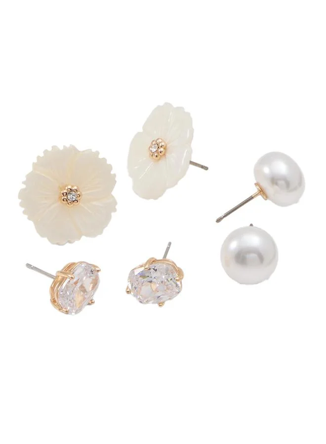 Stassia Ladies White Earring
