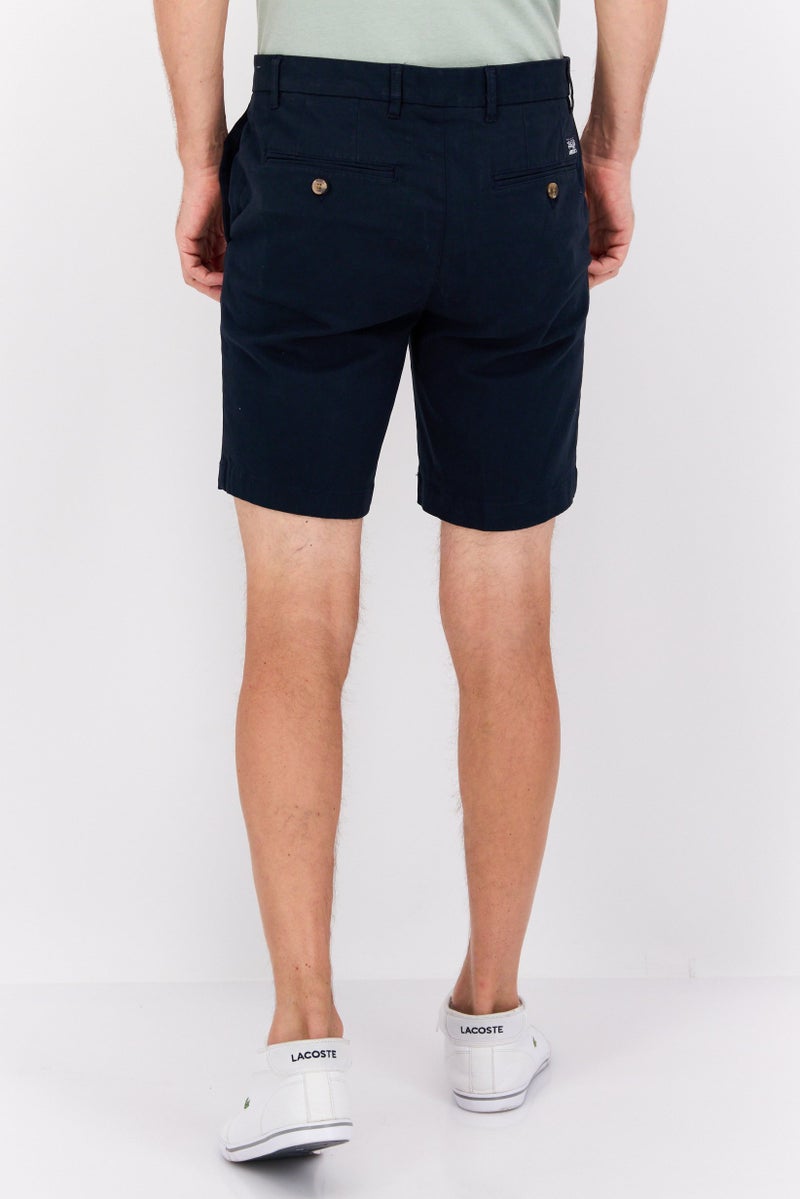 PERRY ELLIS Men Plain Chino Shorts, Navy - Image 2