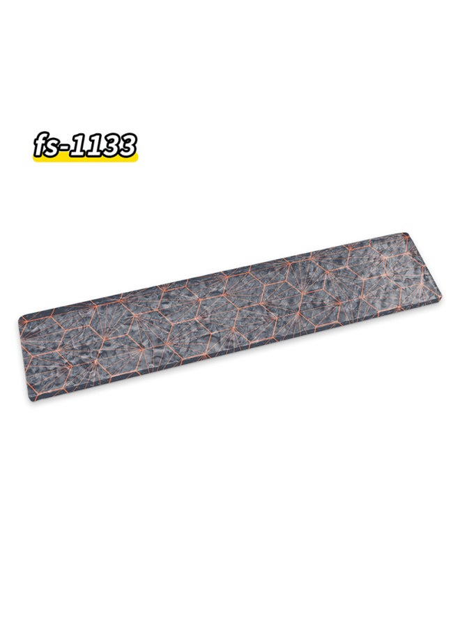 Generic - Stone Pattern Acrylic Water Ripple Keyboard Hand Rack Comfortable High Wrist Pad Creative Wrist Rack Multi-Size Dirty Resistance-Colour:420*80*10mm-Pattern:fs1133 - Image 1