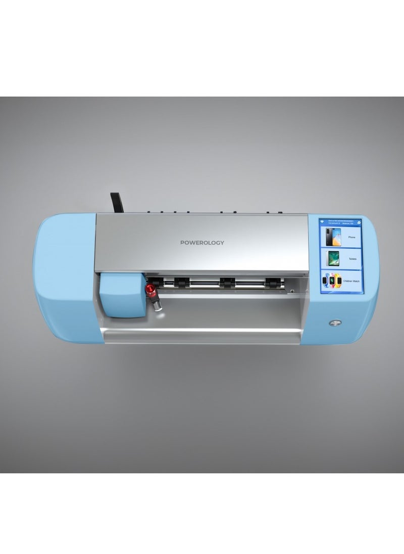 Powerology - Intelligent Universal Screen Protector Cutting Machine 100W - Light Blue - Image 1