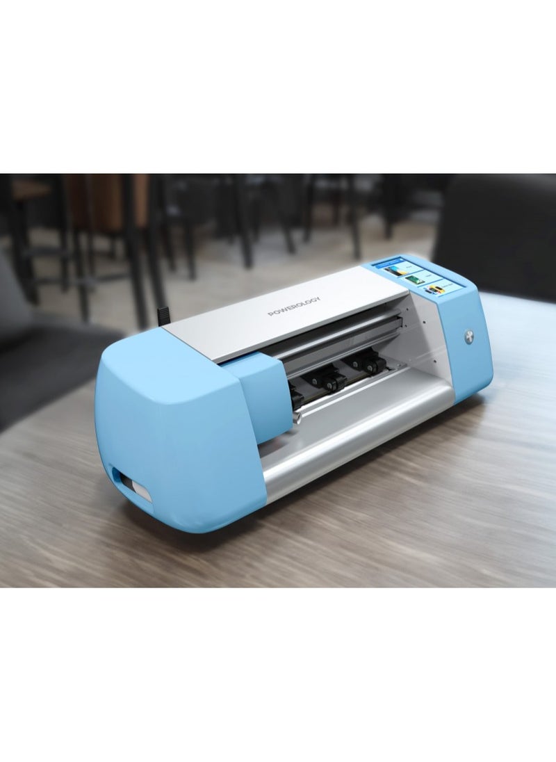 Powerology - Intelligent Universal Screen Protector Cutting Machine 100W - Light Blue - Image 1