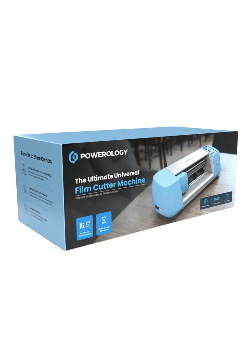 Powerology - Intelligent Universal Screen Protector Cutting Machine 100W - Light Blue - Image 1