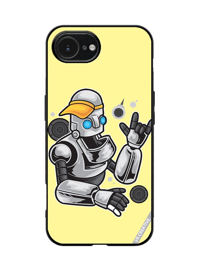 Protective Case Cover For Apple iPhone 16e Cool Robot Design Multicolour
