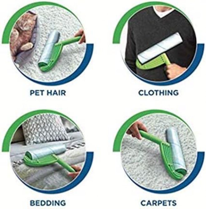 Leo MegaClean 10-Inch Wide Lint Roller Refills 25 Sheets with extendable Handle to 45 inch for Lint Remover Household Cleaning Easily Remove Pet Hair Dust and Debris from Floors Carpets and Furniture - Image 3