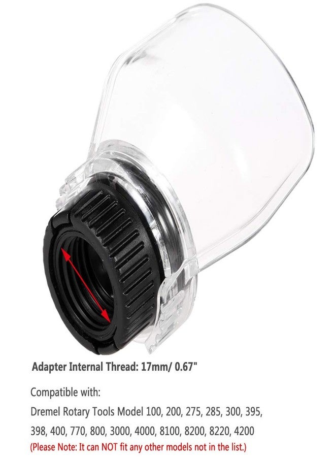 ياكاموز مجموعة ياكاموز من 4 قطع لحماية الأدوات الدوارة وقطع المعادن والصنفرة والتلميع وإزالة الحطام والشرر، مجموعة ملحقات غطاء إعادة التوجيه لأدوات المطحنة الدوارة 3000 4000 8200 8220 - Image 4