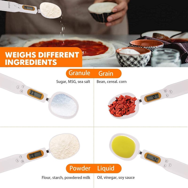 YONIMI Electronic Kitchen Digital Measuring Spoon Scales Accurate Teaspoon Scale Weighing in Grams and Oz LCD Display Gift for Bakers and Cooks - Image 4