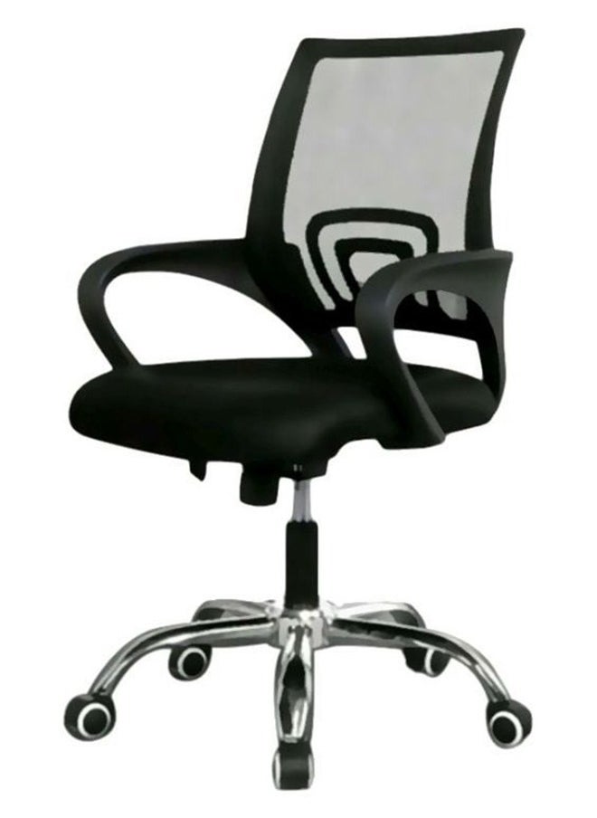 LW Adjustable Office Chair with Metal Legs - 25x48x48 CM (Black)  - Image 1