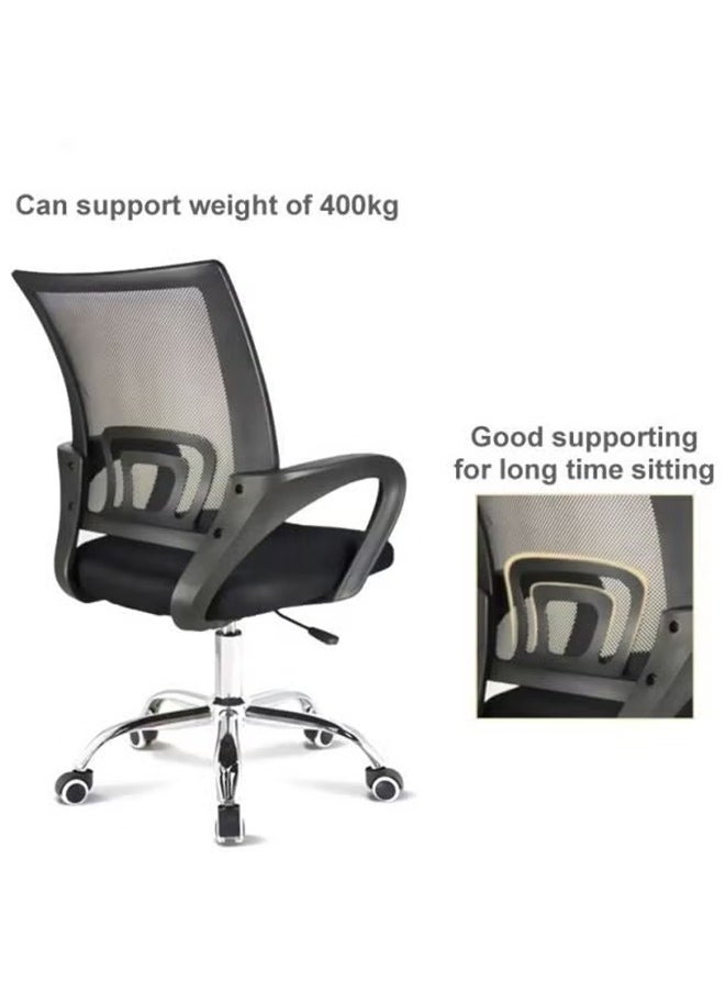 LW Adjustable Office Chair with Metal Legs - 25x48x48 CM (Black)  - Image 5