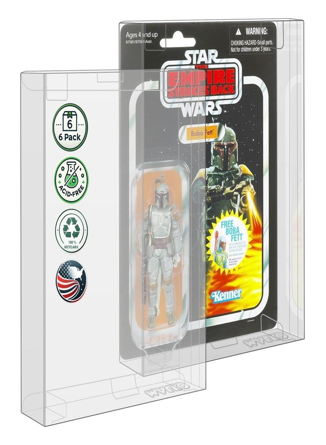 MALKO 6 Pack Protector Display Case for Carded 3.75 Inch Action Figures | Compatible with: Star Wars | Marvel | G.I Joe | 0.5 MM Thick Plastic - Image 1