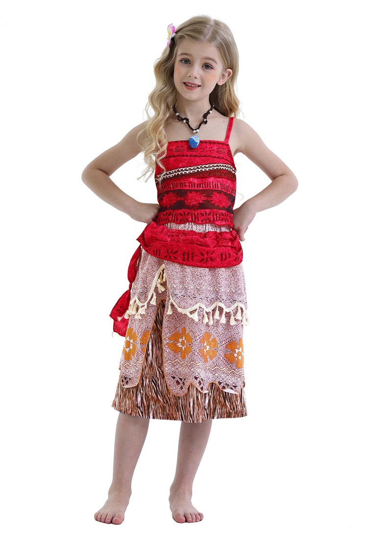 Moana الأميرة فستان مطبوعة موضوع الحزب فستان فانسي كوسبلاي هالووي زي للبنات - Image 1