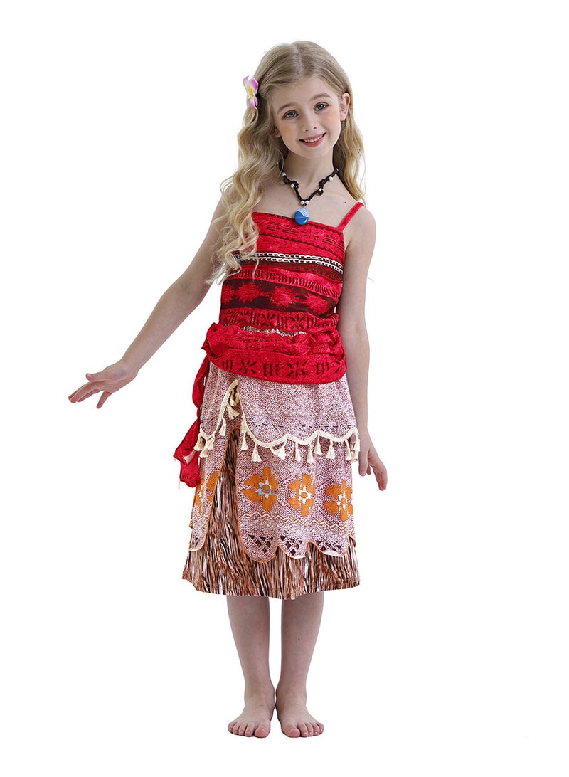 Moana الأميرة فستان مطبوعة موضوع الحزب فستان فانسي كوسبلاي هالووي زي للبنات - Image 3