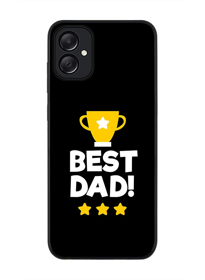 Stylizedd Rugged Black edge case for Samsung Galaxy A05, Slim fit Soft Case Flexible Rubber Edges Anti Drop TPU Gel Thin Cover- Best Dad Cup - Image 1