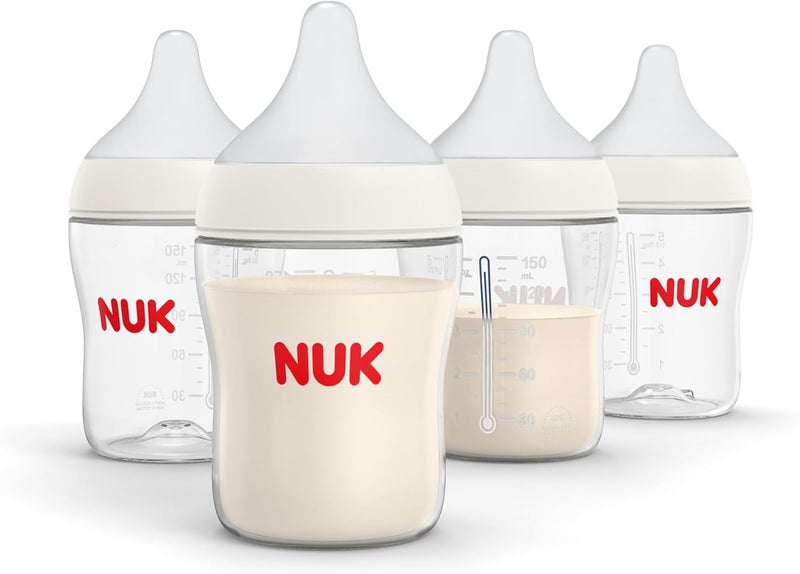 NUK Perfect Match Anti-Colic Baby Bottles, 5oz, 4 Pack - Image 1