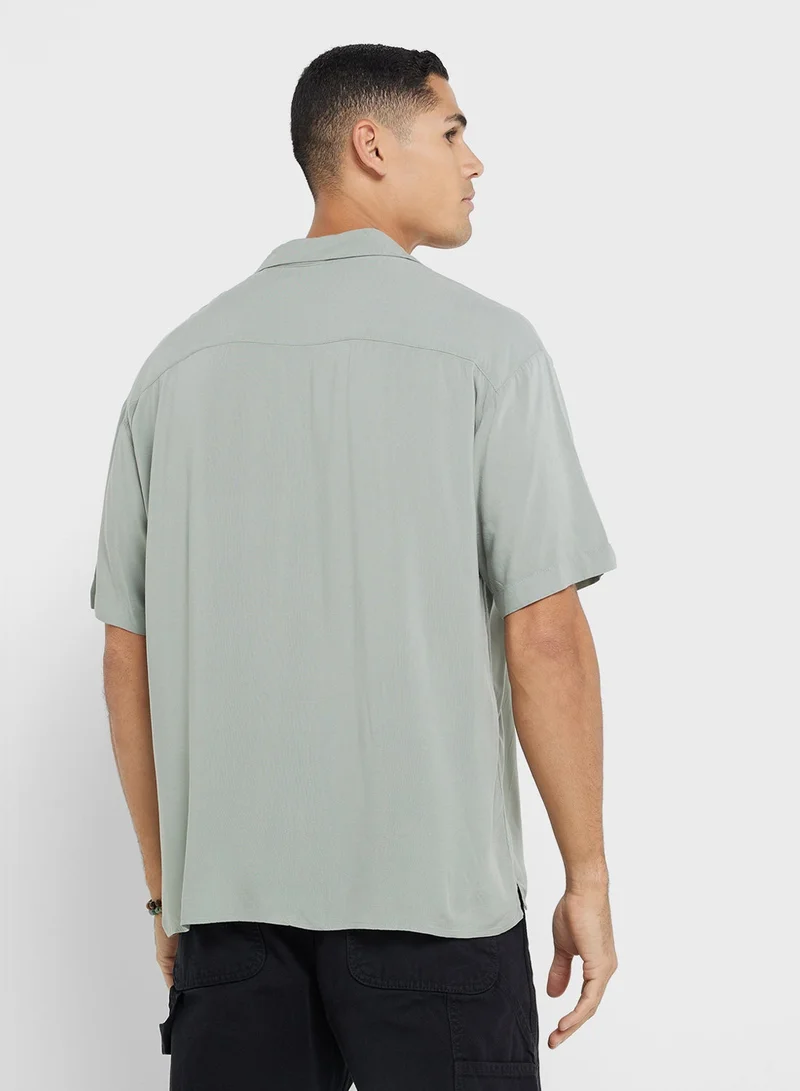 JACK & JONES Solid Regular Fit Half Sleeve Shirt