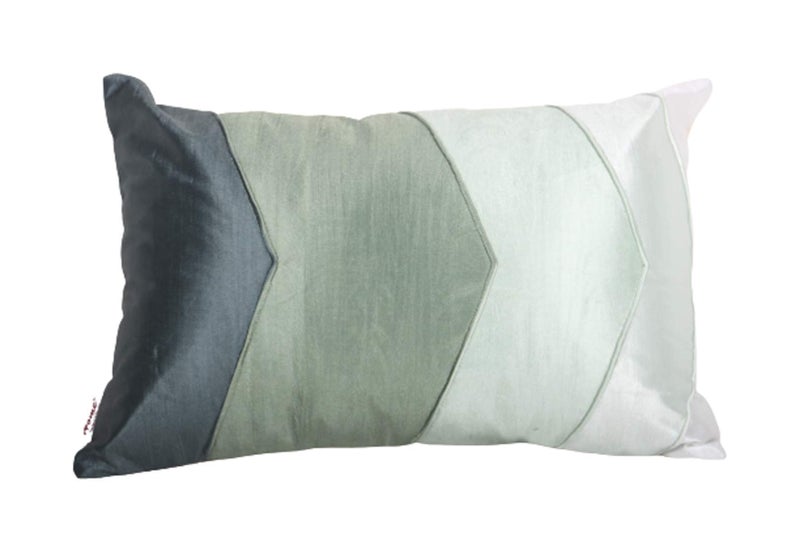 Home- The Best is for You 12x18 inch Cushion Cover Green | Printed and Embroidered | Pack of 1 - Image 2