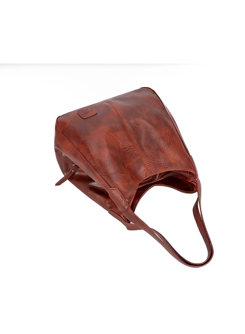 REOCLE Women's Tote Shoulder Bag Soft Leather Handbag with Large Capacity Genuine Leather Tote Bags Made of High Quality PU Leather  - Image 5