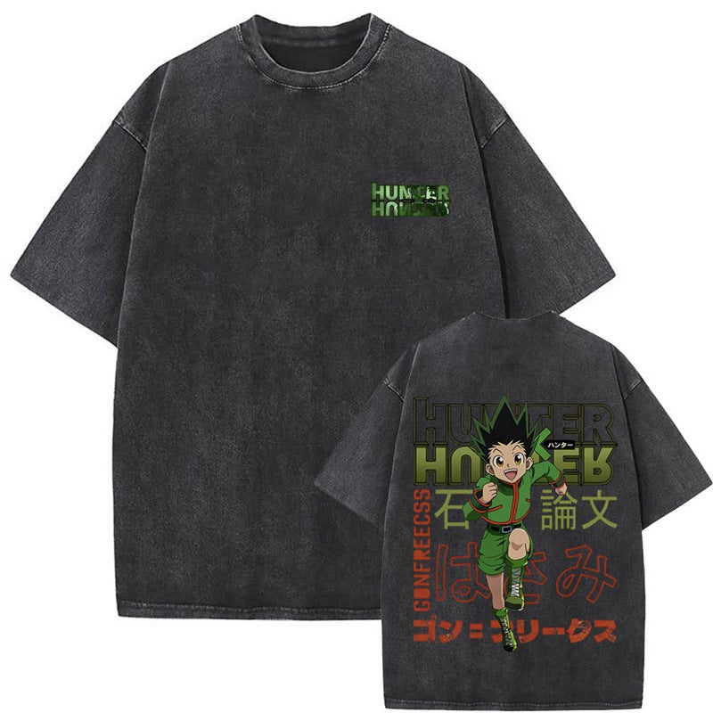 Washed Vintage Anime Hunter X Hunter Gon Freecss Killua Zold - Image 1
